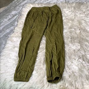 Green Forever21 jogger pants